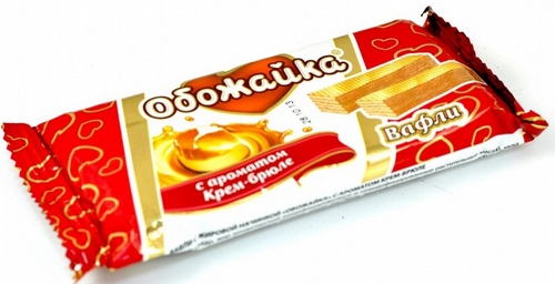 Вафли фас. Обожайка с ароматом крем-брюле